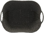 Household Essentials Handwoven Paper Rope Storage Basket with Metal Frame and Handles, Gray - Image 5