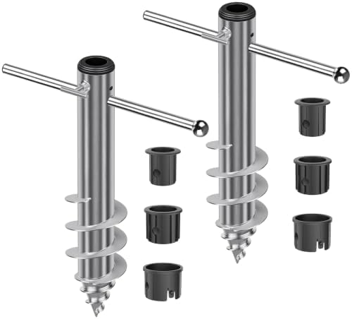 Dolibest Heavy-Duty Steel Beach Umbrella Sand Anchor Fits 1-1.9" Poles-2PCS by Dolibest