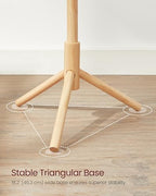 VASAGLE Solid Wood Coat Rack, Free Standing, Tree-Shaped, with 8 Hooks - Image 4