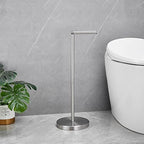 Foldable Toilet Paper Dispenser SUS304 Stainless Steel Free Standing Toilet Paper Holder Stand Modern Floor Bathroom Storage Freestanding 4 Rolls of Toilet Tissue Stand (Brushed Nickel Finish) - Image 6
