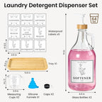 2 Pcs Glass Laundry Detergent Dispenser Bottle, 64 oz - Image 3
