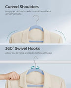SONGMICS Velvet Hangers 50 Pack, Non-Slip Clothes Hangers, Space-Saving - Image 7