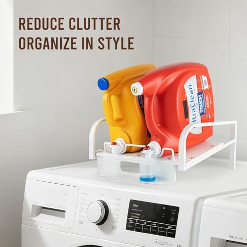 Laundry Detergent Holder Stand with Drip Tray, Liquid Detergent Riser - Image 2