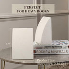 Koville Marble Bookends for Shelves, Large Bookends for Heavy Books, Natural Stone Book Stopper for Books CD Movies, Aesthetic Decorative Book Ends (Sail-Beige) - Image 3
