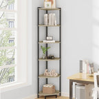 Hzuaneri Corner Shelf Stand 6-Tier Corner Bookshelf Storage Standing Shelf by Hzuaneri