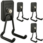 ULIBERMAGNET Heavy Duty Magnetic Hooks,4 Pack Strong Extra Large Magnet Hook for Power Drill,Garden Tools,Hose,Pegboard,Garage,Workshop,Magnetic Storage Utility Hooks for Indoor Outdoor Hanging by ULIBERMAGNET