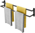 Double Towel Bar 32 Inch, Towel Racks for Bathroom, Wall Mount Bathroom Towel Holder, Stainless Steel Bathroom Towel Rack, Towel Rod Double Towel Hanger(Matte Black) by XEENEW