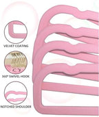 Felt Hangers Pink Velvet Hangers, Cute Pants Hanger, 20 Pack Chic Hangers - Image 3