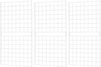 Grid Wall Commercial Grade Gridwall Panels – Heavy Duty Grid Panel for Any Retail Display Wall Grid 2' Width x 4' Height, White (Pack of 3) Easily Portable by 7RiversART