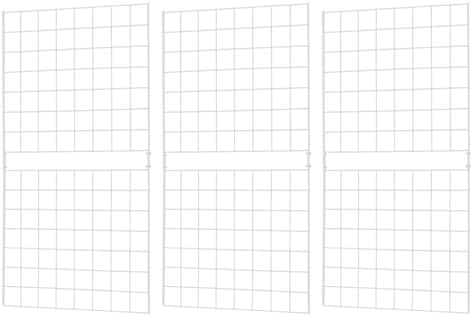 Grid Wall Commercial Grade Gridwall Panels – Heavy Duty Grid Panel for Any Retail Display Wall Grid 2' Width x 4' Height, White (Pack of 3) Easily Portable by 7RiversART