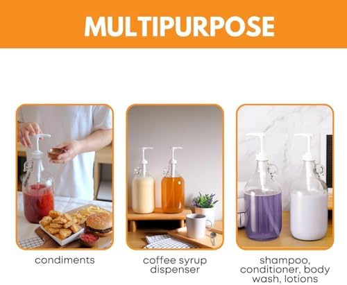 Glass Laundry Detergent Dispenser 4-Pack with Pumps | 1 Gallon Glass Jug - Image 7
