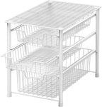 Simple Houseware Stackable 3 Tier Sliding Basket Organizer Drawer, White by SimpleHouseware