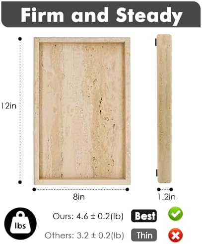 Real Natural Travertine Tray for Bathroom, Vanity, Kitchen Counter - Image 2