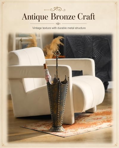 Vintage Umbrella Holder for Entryway, Metal Decorative Umbrella Stand - Image 6