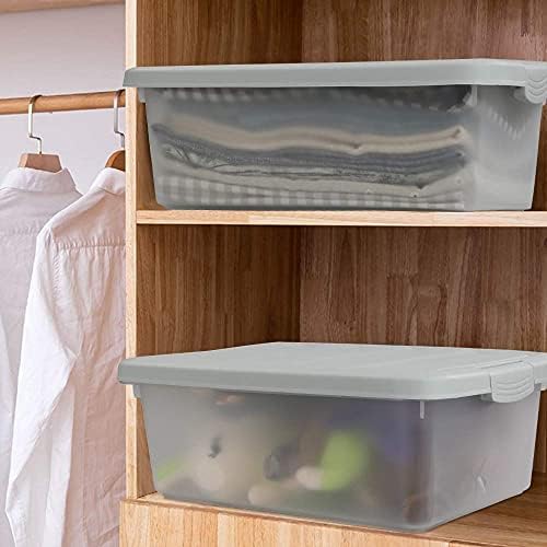 14 Quart Plastic Storage Box, Clear Storage Bin with Lid, 2 Packs - Image 5