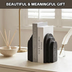 Decorative Bookends for Shelves, Heavy Duty Resin Book Stoppers for Books - Image 5
