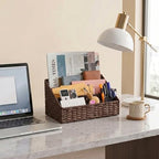 Mail Organizer Countertop, Mail Organizer, Mail Sorters, Magazine File Holder, Desk Organizer and Accessories, Dark Brown - Image 5