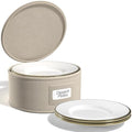 Sorbus China Storage Containers, with Lid (Salad Plate Storage, Beige) by Sorbus