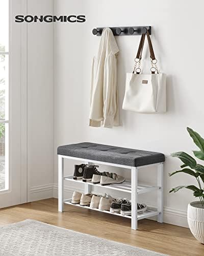 SONGMICS Shoe Bench, Storage Bench, Entryway Bench with Cushion - Image 2