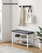 SONGMICS Shoe Bench, Storage Bench, Entryway Bench with Cushion - Image 2