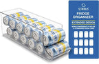 Sorbus Can Dispenser for Refrigerator - 12 Can Fridge organizer Rotation System Rack - Clear Soda Can Organizer for Refrigerator, Freezer & Pantry - Great for Kitchen Organization & Storage (2-Pack) - Image 4