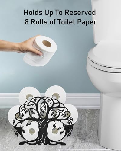 Life of Tree Toilet Paper Holder Stand, Bathroom Toilet Paper Storage - Image 2