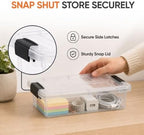 Superio 0.7 Quart Mini Clear Plastic Storage Container with Lid, Stackable Small Organizer Box for Crayons, Art Supplies, Beads, Sewing, Stationery & Food Storage, 24 Pack - Image 6