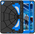Nitupai iPad 9th Generation Case, Black+Blue, 10.2 inch, Hard PC and Durable Soft Silicone Construction, Precise Cutouts, Double Sturdy Kickstand, Two Angle View by Military-GradeiPadCase