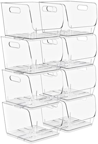 Sorbus Clear Pantry Organizer with Stackable Storage Bins, Open Front by Sorbus