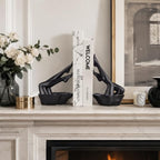 Black Legs Sculpture Bookends for Shelves, Modern Book Ends Decorative - Image 7
