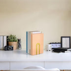 Chunful 12 Pcs Gold Metal BookEnds Shelves, 5.5 x 3.75 x 2.25 in - Image 6