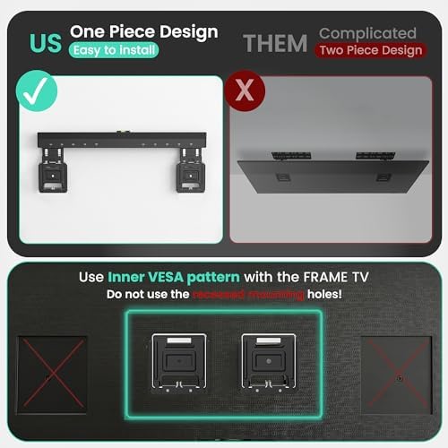 ynVISION.DESIGN Ultra Slim TV Wall Mount for 43-100" TVs, Frame Compatible - Image 3