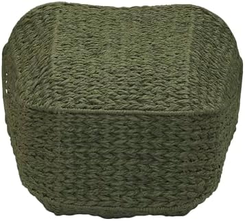 Household Essentials Natural Woven Wicker Storage Basket with Handles - Image 6