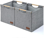 KAKAMAY Fabric Cube Storage Bin, Fits Kallax Shelf 13x15x13 2-Pack Grey by KAKAMAY