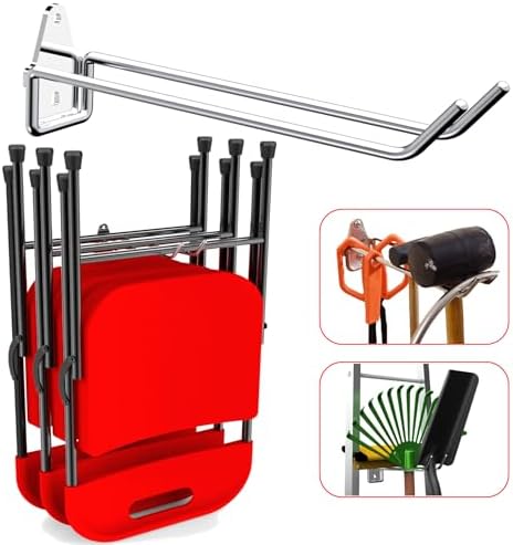 JBscoop 4 Stainless Steel 304 Garage Hooks, Heavy Duty Organizer & Wall Mount Hanger Rack for Tools, Equipment, and More, Rust-Resistant & Durable by JBscoop