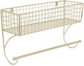 DII Rustic Bathroom Décor, Metal Storage, Large Towel Bar, Gold by DII