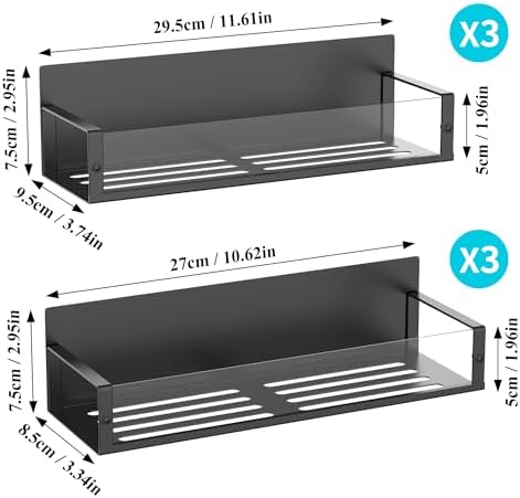 HuggieGems Metal Magnetic Spice Rack for Refrigerator Clear, 6 Pack - Image 7