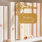 Yalikop 10 Set Book Shelf Dividers Decor, Hanging Shelf Sign with Brackets - Image 4