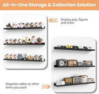 upsimples Floating Shelves for Wall Decor and Storage, Black, 6Pcs 47.3'' - Image 6