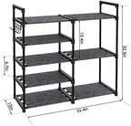 CSXGBAB Black Tubes Closet Shoe Rack, Boot Rack, 5 Tier Oxford Fabric Shelf, Easy Assembly, Sturdy and Durable, Holds Up to 30 lbs - Image 3