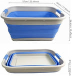 SAMMART 41L (10.8 gallon) Collapsible Plastic Laundry Basket - Foldable Pop Up Storage Container/Organizer - Portable Washing Tub - Space Saving (Grey/Little Boy Blue, Rectangular) - Image 6