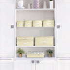 Sorbus Stemware Storage Containers, Divided Case (Quilted Stemware, Beige) - Image 6