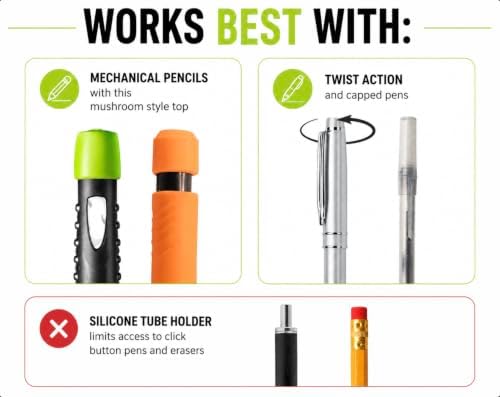 Quick Draw Magnetic Pencil, Pen & Marker Shirt Clip Tool Holsters – 5 Pack - Image 4
