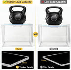 GUDEMAY Clear Stackable Plastic Storage Bins with Magnetic Lid, Dustproof Book & Cosmetic Acrylic Display Cases, Large Figures Collectibles Showcase, Shoe Box, Protection Organizer (L, Count, 3) - Image 4