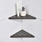 Corner Shower Shelf, 2-Pack Shower Shelves SUS304 Stainless Steel Bathroom Shelves for Tile Walls, Recessed Corner Shelf Organizer Rack, No Drilling (Bronze, 10"-2 Pack) by XiarnotogiHome