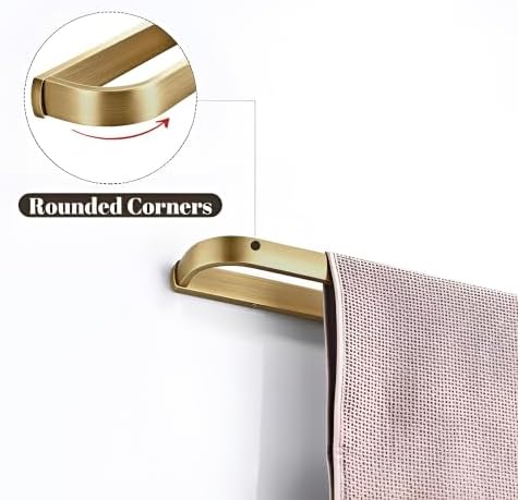 Leyden Brass Towel Bar,Antique Towel Rack Holder Bath 11.81 Inch Rod Hanger Wall Mounted Bathroom Accessories Vintage - Image 4