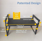 2 Pack Expandable Cabinet Shelf 7.9"D Adjustable Counter Riser Rack Black - Image 2