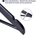JS Hanger Wooden Coat Hangers, 20 Pack High Grade Wood Suit Hangers with Non Slip Pant Bar - Extra Smooth and Splinter Free Black Finish Wooden Suit Hangers for Closet Organization - Image 4