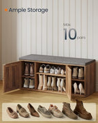 SONGMICS Home Shoe Storage Bench, Snapsemble Superfast Assembly - Image 5