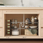 Under Sink Organizers and Storage,Expandable under cabinet organizer Shelf - Image 3